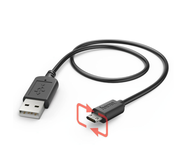 HAMA USB - microUSB dwustronny 1.4m czarny - 1387531 - zdjęcie 3